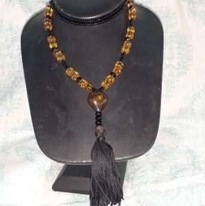 Handcrafted Y necklace